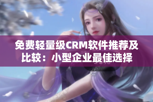 免費(fèi)輕量級(jí)CRM軟件推薦及比較：小型企業(yè)最佳選擇