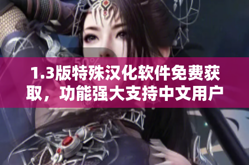 1.3版特殊漢化軟件免費獲取，功能強大支持中文用戶，快來體驗吧