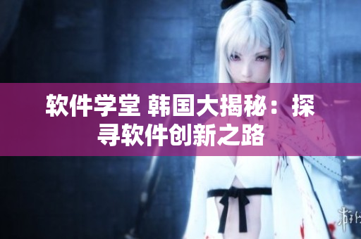 軟件學堂 韓國大揭秘：探尋軟件創(chuàng)新之路