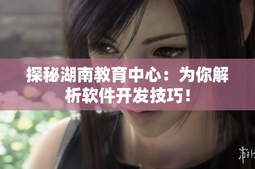 探秘湖南教育中心：為你解析軟件開發(fā)技巧！