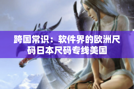 跨國常識：軟件界的歐洲尺碼日本尺碼專線美國