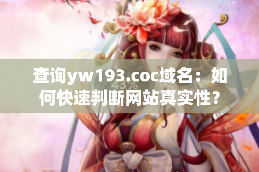 查詢yw193.coc域名：如何快速判斷網(wǎng)站真實性？