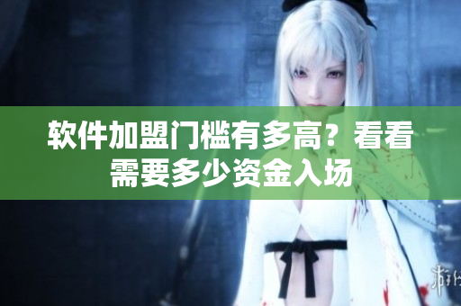 軟件加盟門檻有多高？看看需要多少資金入場