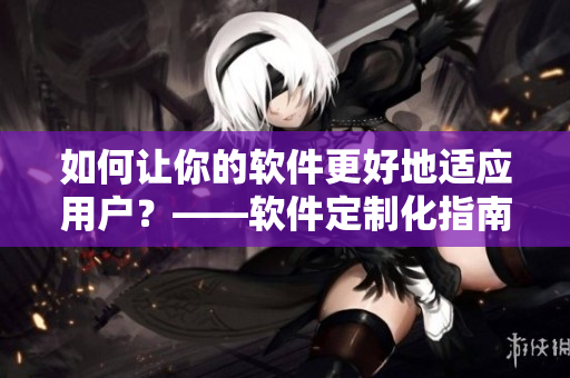 如何讓你的軟件更好地適應用戶？——軟件定制化指南