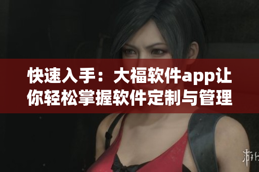 快速入手：大福軟件app讓你輕松掌握軟件定制與管理技巧