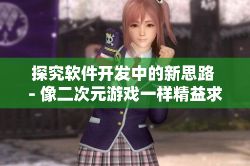 探究軟件開發(fā)中的新思路 - 像二次元游戲一樣精益求精