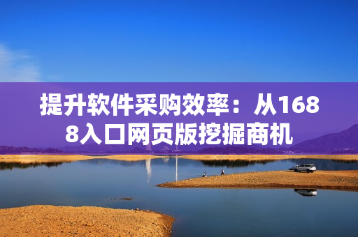 提升軟件采購(gòu)效率：從1688入口網(wǎng)頁(yè)版挖掘商機(jī)
