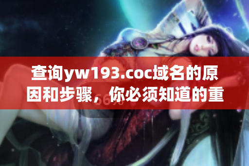 查詢yw193.coc域名的原因和步驟，你必須知道的重要事項(xiàng)