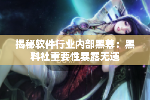 揭秘軟件行業(yè)內(nèi)部黑幕：黑料社重要性暴露無遺
