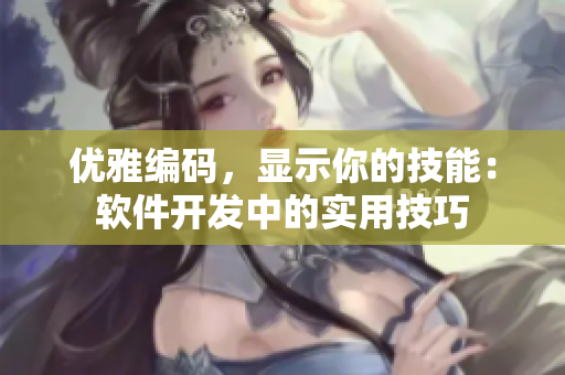 優(yōu)雅編碼，顯示你的技能：軟件開發(fā)中的實用技巧
