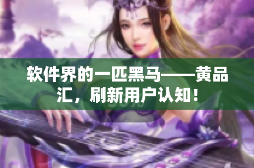 軟件界的一匹黑馬——黃品匯，刷新用戶認(rèn)知！