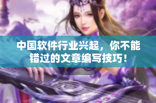 中國(guó)軟件行業(yè)興起，你不能錯(cuò)過(guò)的文章編寫(xiě)技巧！