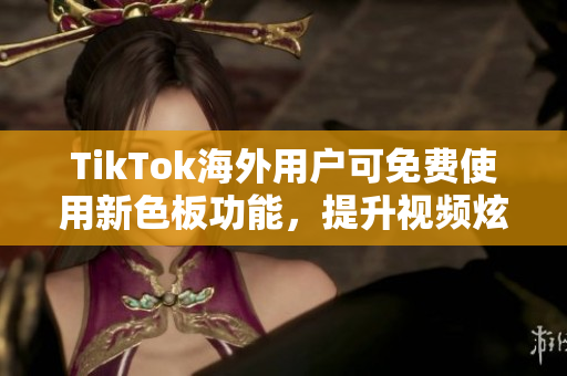 TikTok海外用戶可免費使用新色板功能，提升視頻炫彩表現(xiàn)