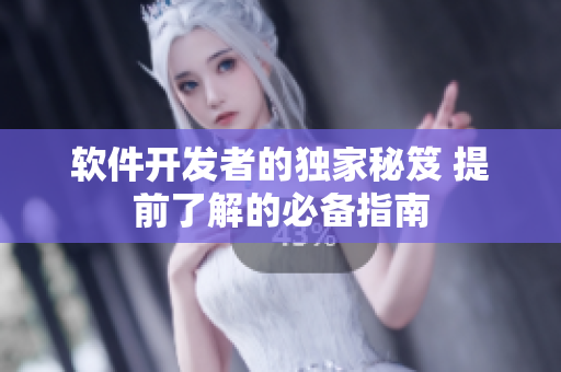 軟件開發(fā)者的獨(dú)家秘笈 提前了解的必備指南