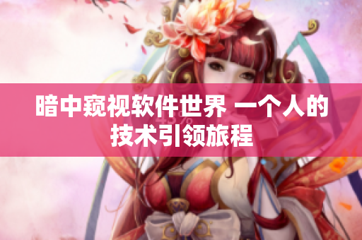 暗中窺視軟件世界 一個人的技術引領旅程