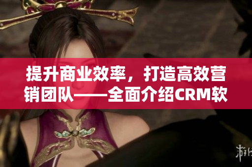 提升商業(yè)效率，打造高效營銷團(tuán)隊(duì)——全面介紹CRM軟件的實(shí)用功能與優(yōu)勢