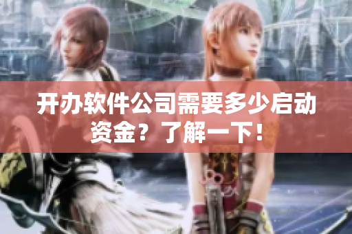 開辦軟件公司需要多少啟動(dòng)資金？了解一下！