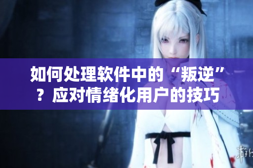 如何處理軟件中的“叛逆”？應(yīng)對(duì)情緒化用戶的技巧
