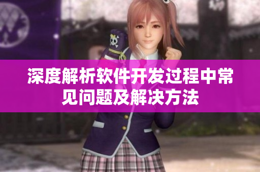 深度解析軟件開(kāi)發(fā)過(guò)程中常見(jiàn)問(wèn)題及解決方法