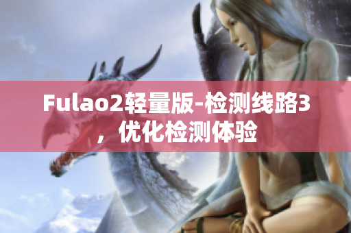 Fulao2輕量版-檢測(cè)線路3，優(yōu)化檢測(cè)體驗(yàn)