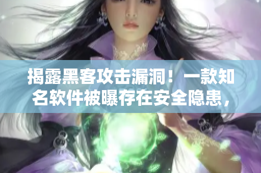 揭露黑客攻擊漏洞！一款知名軟件被曝存在安全隱患，詳細(xì)解析引發(fā)熱議