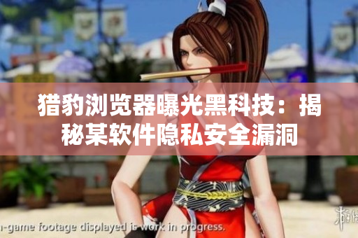 獵豹瀏覽器曝光黑科技：揭秘某軟件隱私安全漏洞