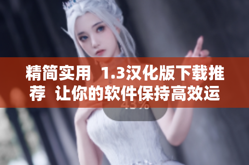 精簡(jiǎn)實(shí)用  1.3漢化版下載推薦  讓你的軟件保持高效運(yùn)行