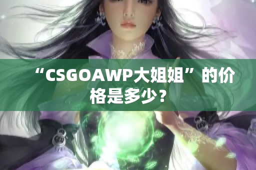 “CSGOAWP大姐姐”的價(jià)格是多少？
