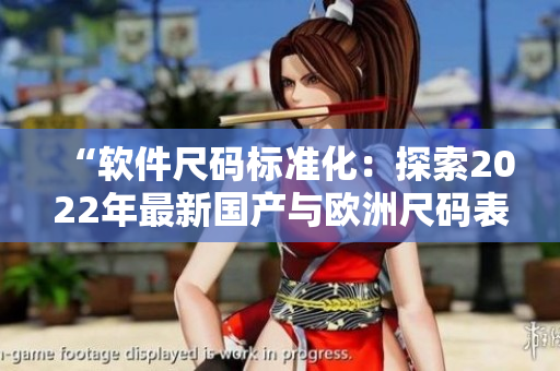 “軟件尺碼標(biāo)準(zhǔn)化：探索2022年最新國產(chǎn)與歐洲尺碼表”