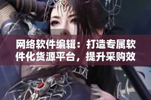 網(wǎng)絡(luò)軟件編輯：打造專屬軟件化貨源平臺(tái)，提升采購(gòu)效率