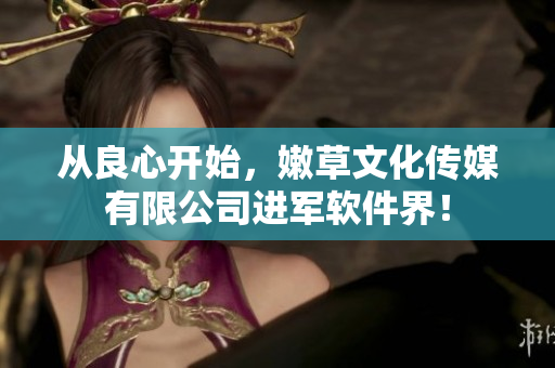從良心開始，嫩草文化傳媒有限公司進軍軟件界！