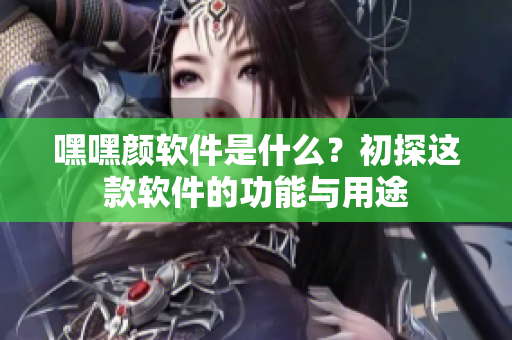 嘿嘿顏軟件是什么？初探這款軟件的功能與用途