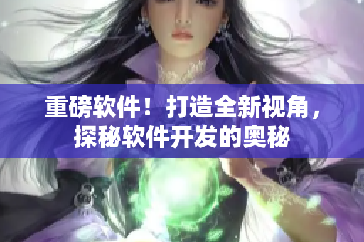重磅軟件！打造全新視角，探秘軟件開發(fā)的奧秘
