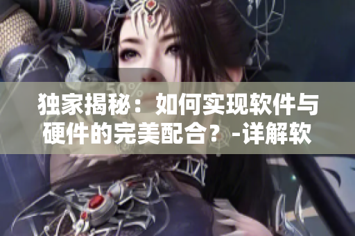 獨家揭秘：如何實現(xiàn)軟件與硬件的完美配合？-詳解軟件開發(fā)過程