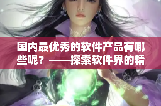 國內(nèi)最優(yōu)秀的軟件產(chǎn)品有哪些呢？——探索軟件界的精華