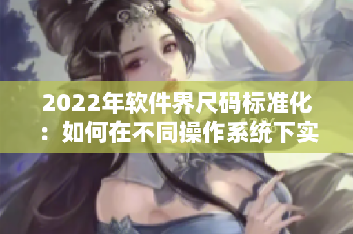 2022年軟件界尺碼標準化：如何在不同操作系統(tǒng)下實現(xiàn)一致的用戶體驗？
