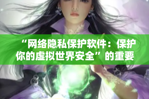 “網(wǎng)絡(luò)隱私保護(hù)軟件：保護(hù)你的虛擬世界安全”的重要性