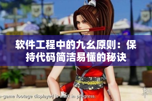 軟件工程中的九幺原則：保持代碼簡(jiǎn)潔易懂的秘訣
