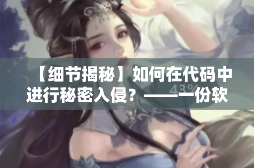 【細節(jié)揭秘】如何在代碼中進行秘密入侵？——一份軟件開發(fā)必看的指南！