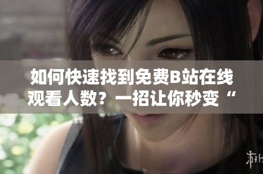 如何快速找到免費B站在線觀看人數(shù)？一招讓你秒變“軟件達人”