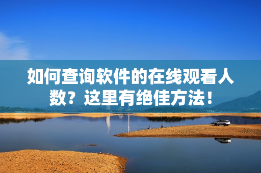 如何查詢軟件的在線觀看人數(shù)？這里有絕佳方法！