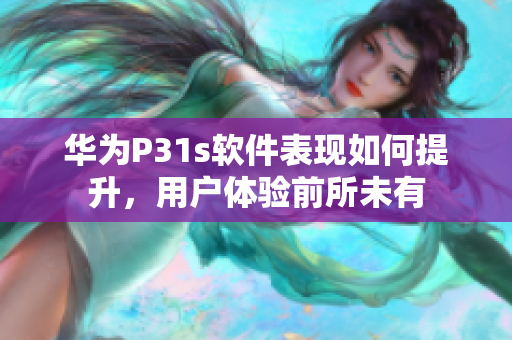 華為P31s軟件表現(xiàn)如何提升，用戶體驗前所未有