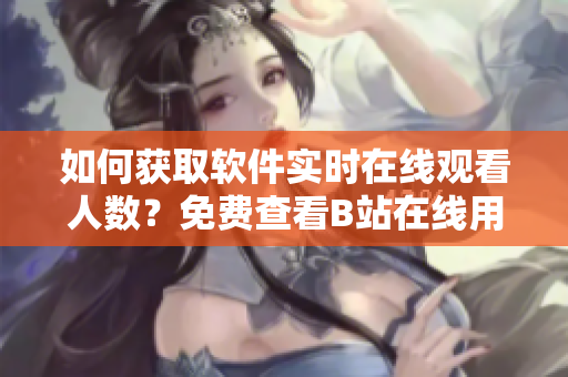 如何獲取軟件實(shí)時(shí)在線觀看人數(shù)？免費(fèi)查看B站在線用戶(hù)量方法分享