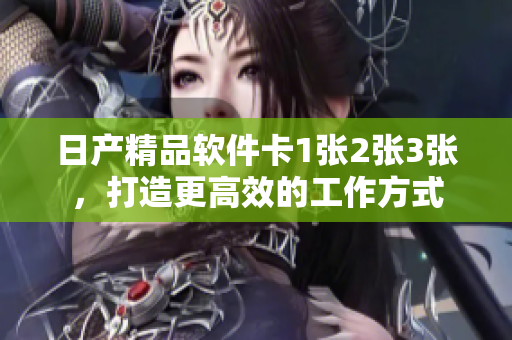 日產(chǎn)精品軟件卡1張2張3張，打造更高效的工作方式