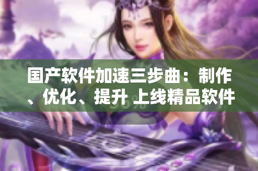 國產軟件加速三步曲：制作、優(yōu)化、提升 上線精品軟件論壇