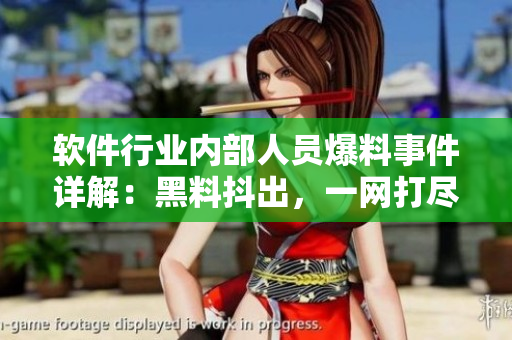 軟件行業(yè)內(nèi)部人員爆料事件詳解：黑料抖出，一網(wǎng)打盡萬里長征，話題鮮活如常
