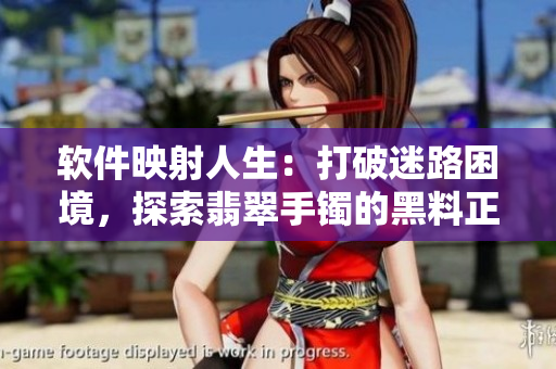軟件映射人生：打破迷路困境，探索翡翠手鐲的黑料正能量