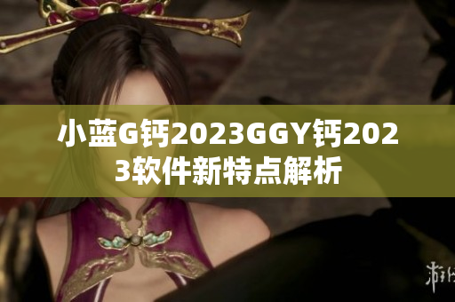 小藍(lán)G鈣2023GGY鈣2023軟件新特點(diǎn)解析