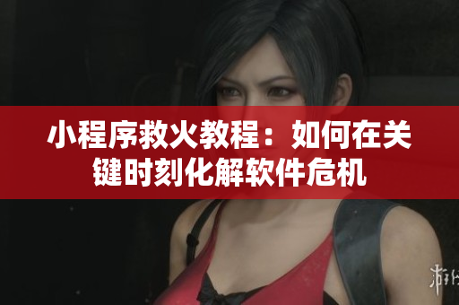 小程序救火教程：如何在關鍵時刻化解軟件危機