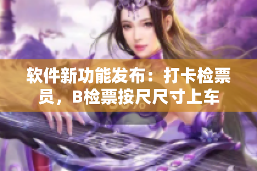 軟件新功能發(fā)布：打卡檢票員，B檢票按尺尺寸上車